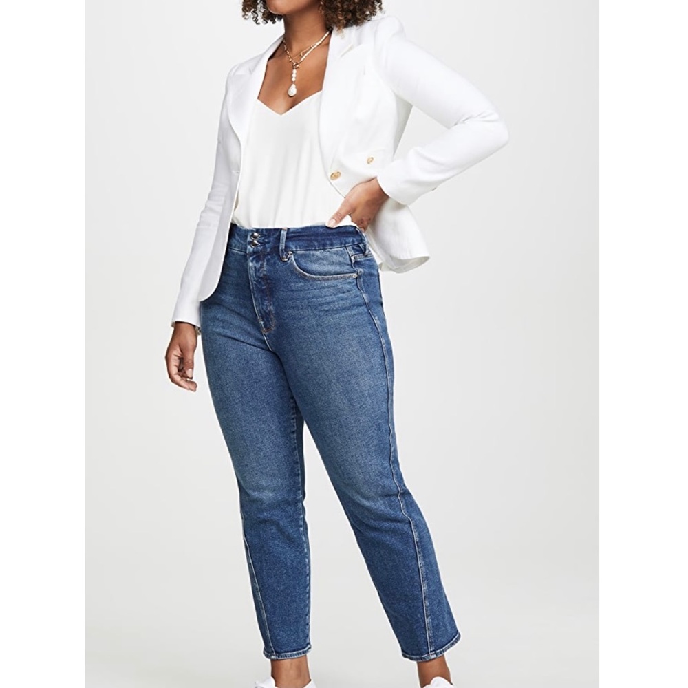 Good American Good Straight Twisted Seam Jeans